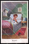 Illustratori Artist Signed Donald Mc Gill Boy serie 1401 cartolina ZG7626 – fronte