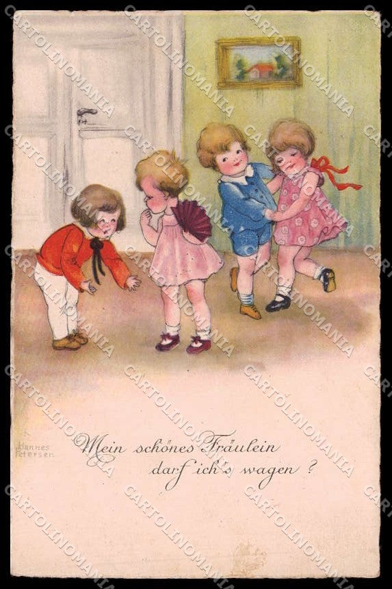 Illustratori Artist Signed Hannes Petersen Children HWB 3518 cartolina ZG7642 – fronte