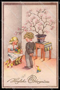 Illustratori Artist Signed Kerckhoff Children Easter 7680-1 WRINKLES pc ZG7645 – fronte