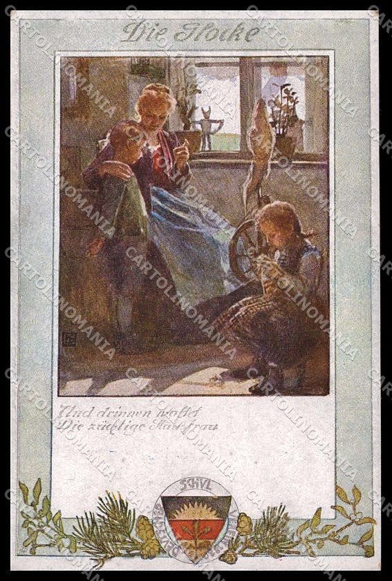 Artist Signed Karl Friedrich Gsur Lady Deutscher Schulverein 196 pc ZG7651 – fronte