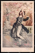 Illustratori Artist Signed Felix Fashion Lady Paris Gravures 1100 pc ZG7664 – fronte