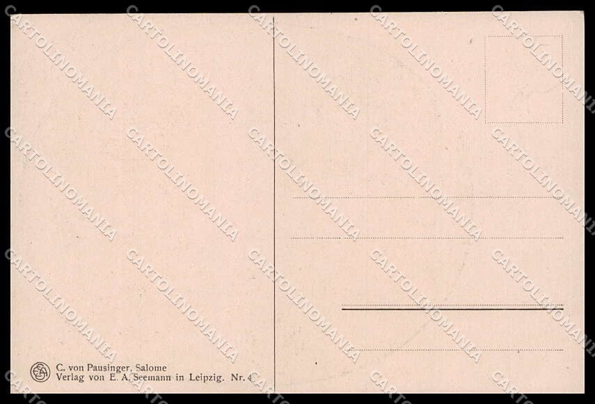 Illustratori Artist Signed C. von Pausinger Salome Lady cartolina ZG7676 – retro