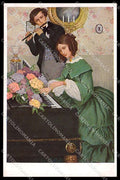 Artist Signed Ethel Franklin Betts Lady Piano M M Vienne 378 postcard ZG7678 – fronte