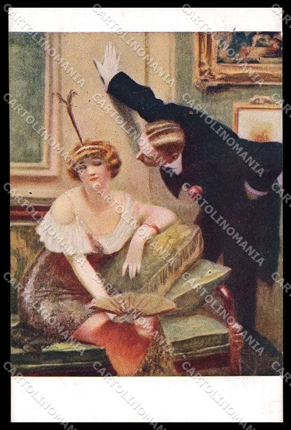 Illustratori Artist Signed Guillaume Lady Couple 767 cartolina ZG7681 – fronte