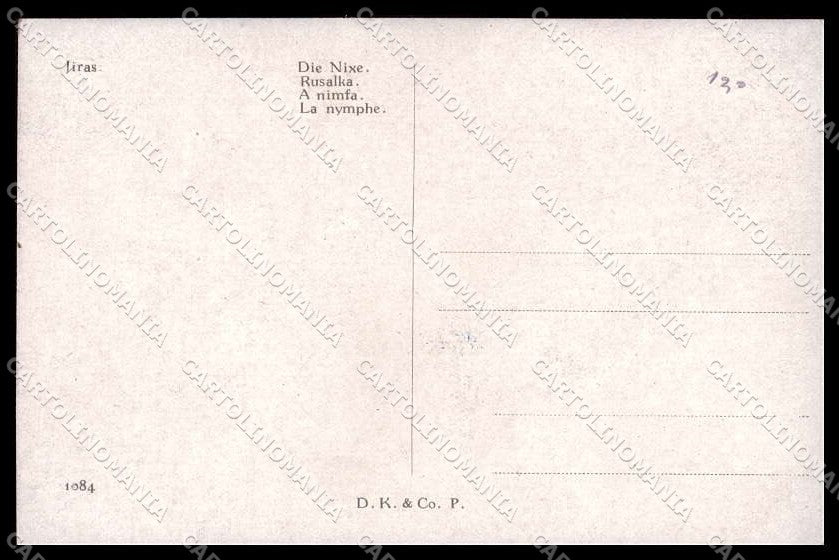 Illustratori Artist Signed Jiras Risque Lady Nimfa serie 1084 cartolina ZG7686 – retro