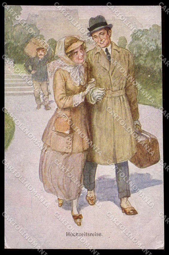 Artist Signed Schutz ? Romantic Couple BKWI 117-1 WRINKLES cartolina ZG7697 – fronte