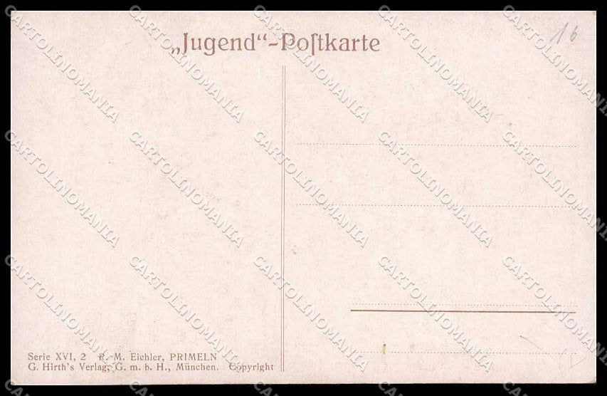 Illustratori Artist Signed R. M. Eichler Lady Jugend serie XVI-2 pc ZG7701 – retro
