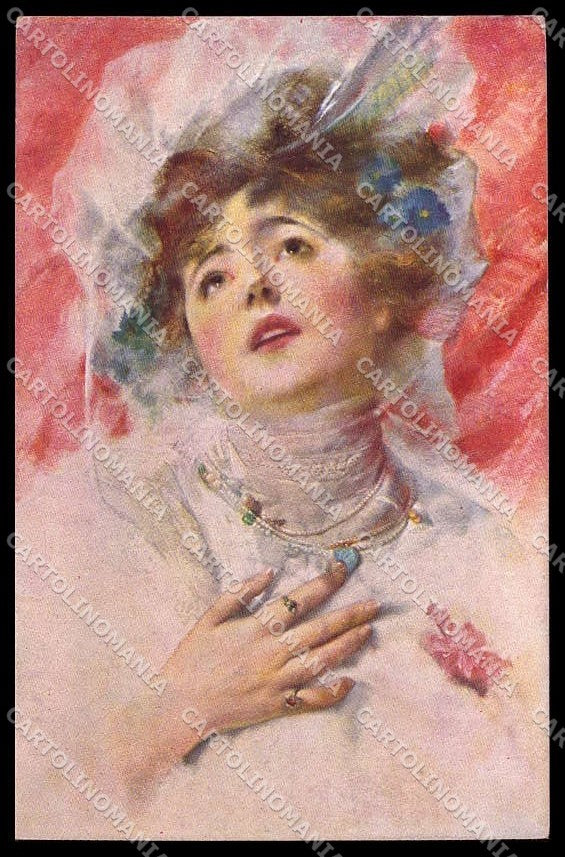 Illustratori Artist Signed Lady BKWI serie 119-2 cartolina ZG7702 – fronte