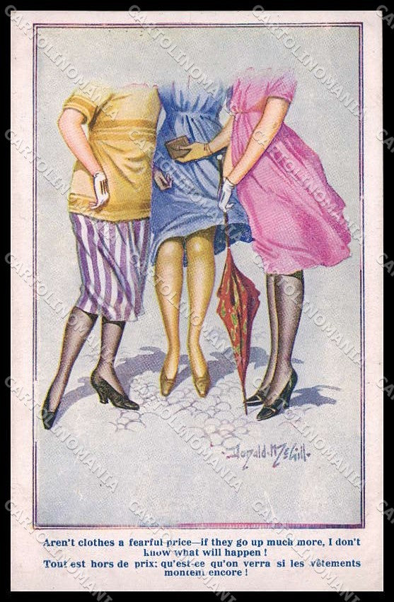 Illustratori Artist Signed Donald Mc Gill Lady Comique Series 2930 pc ZG7703 – fronte