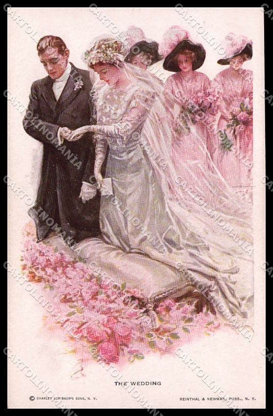 Illustratori Artist Signed H. Fisher Lady Marriage Reinthal 188 cartolina ZG7724 – fronte
