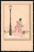Artist Signed Romantic Couple Hand Painted Ars et Fides Genova 01 pc ZG7729 – fronte