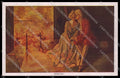 Illustratori Artist Signed Romantic Couple Sparking cartolina ZG7731 – fronte