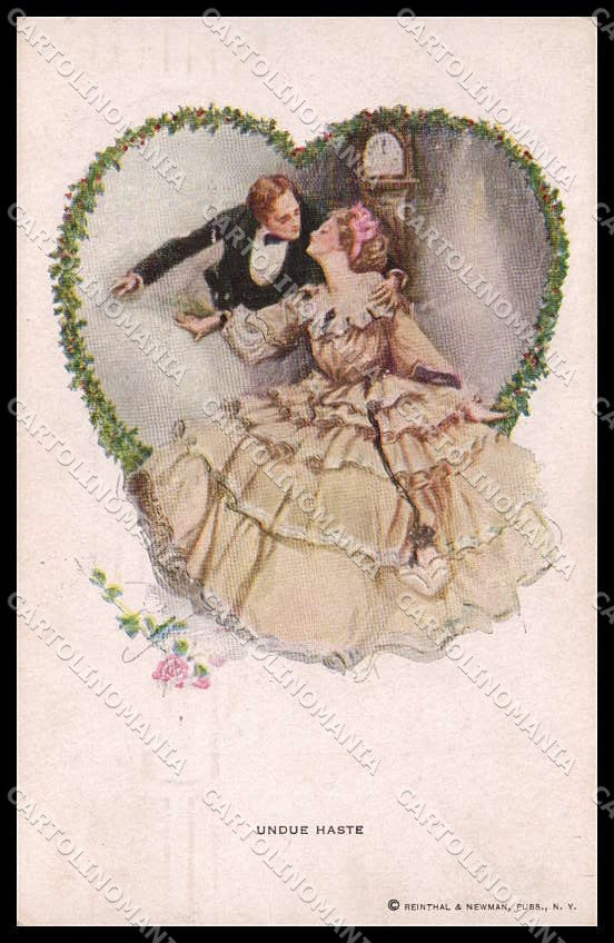 Artist Signed Harrison Fisher Lady Undue Haste Reinthal 193 pc ZG7739 – fronte