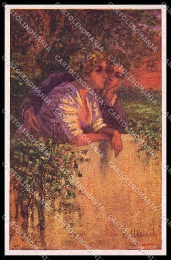 Illustratori Artist Signed Romantic Couple BKWI 320-1 WRINKLES cartolina ZG7740 – fronte