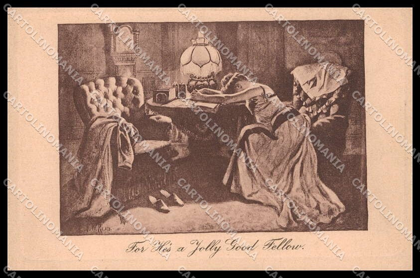 Illustratori Artist Signed F. W. Read Lady Pictorial Comedy 112 cartolina ZG7750 – fronte