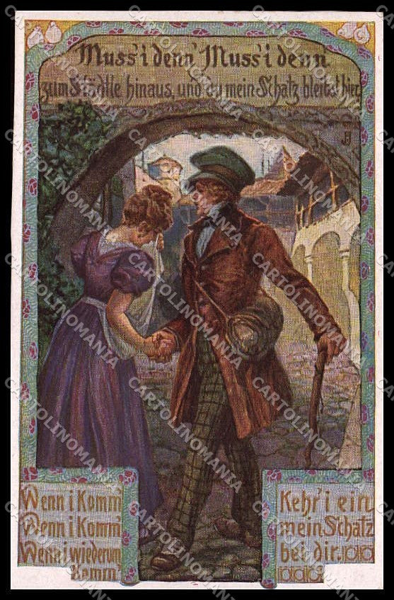 Illustratori Artist Signed Romantic Couple cartolina ZG7752 – fronte