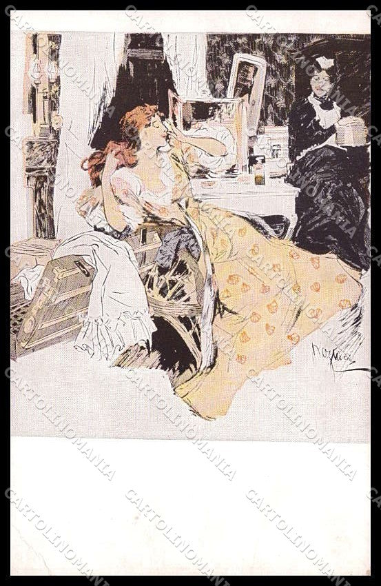Artist Signed Reznicek Lady Jugend serie XV 3 CORNER CREASED pc ZG7760 – fronte