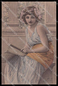 Illustratori Artist Signed Art Nouveau Lady Theo Stroefer serie 207-2 pc ZG7764 – fronte