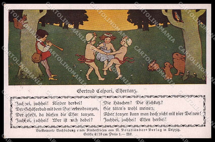 Illustratori Artist Signed Caspari Children cartolina ZG7773 – fronte