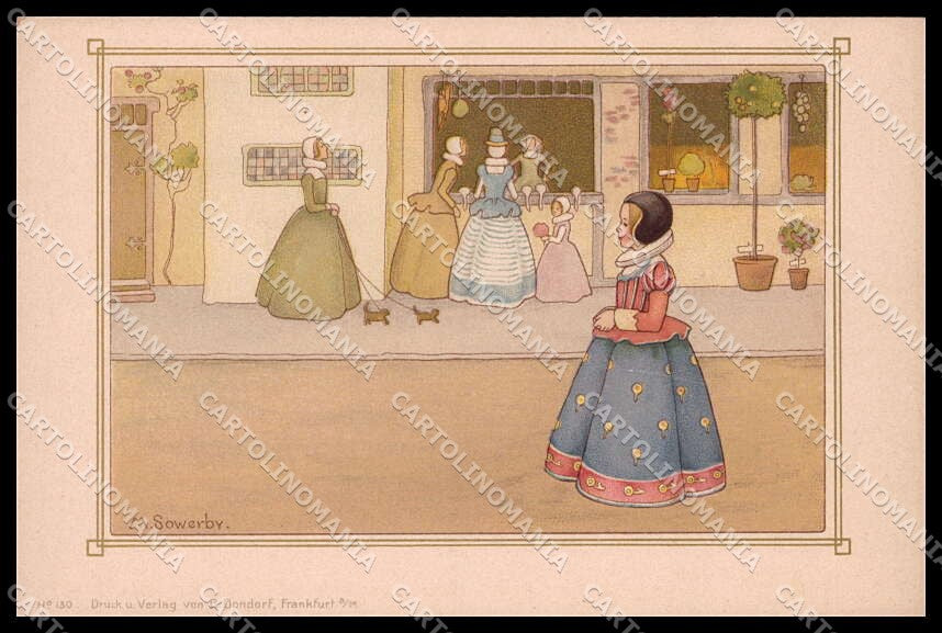 Illustratori Artist Signed M. Sowerby Children Dondorf serie 130 pc ZG7775 – fronte