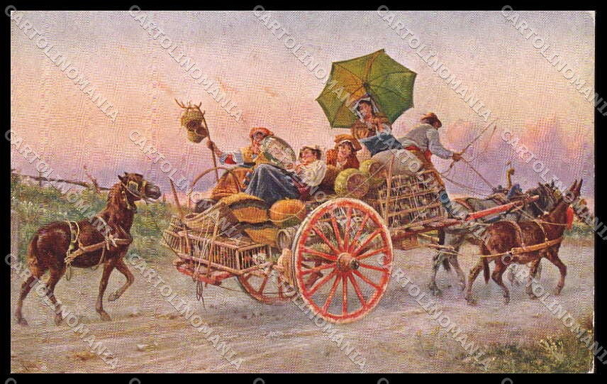 Illustratori Artist Signed P. Barucci Campagna Romana serie 2797-9 pc ZG7789 – fronte