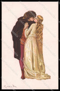 Illustratori Artist Signed Grande Romantic Couple serie 2146 cartolina ZG7791 – fronte
