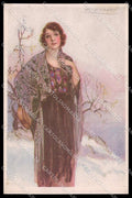 Illustratori Artist Signed Mauzan Fashion Lady Gypsy serie 438-4 pc ZG7808 – fronte