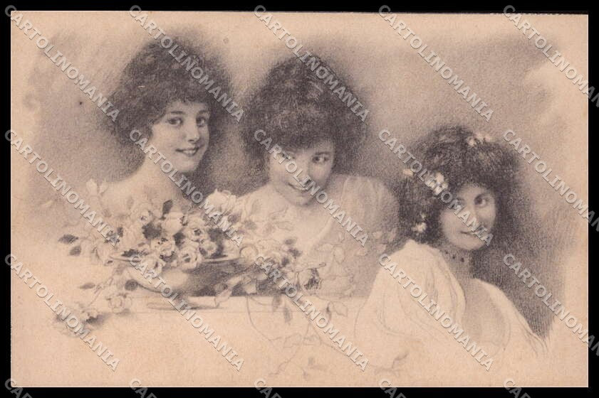 Illustratori Artist Signed Lady Viennoise BSW cartolina ZG7817 – fronte