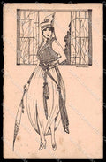 Illustratori Artist Signed A. Viola Fashion Lady Art Deco Roma cartolina ZG7824 – fronte