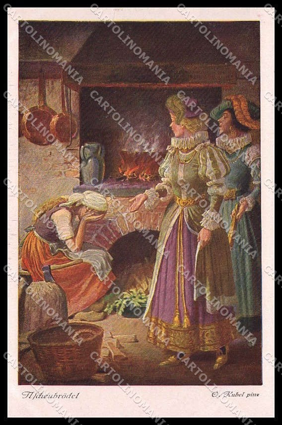 Illustratori Artist Signed O. Kubel Fairy Tales Cinderella serie 154 pc ZG7835 – fronte