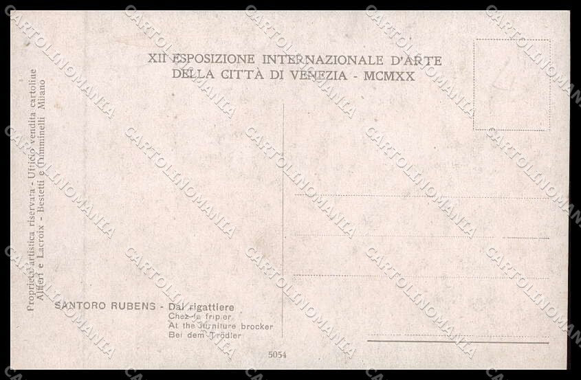 Illustratori Artist Signed S. Rubens XII Expo Venezia serie 5054 pc ZG7842 – retro