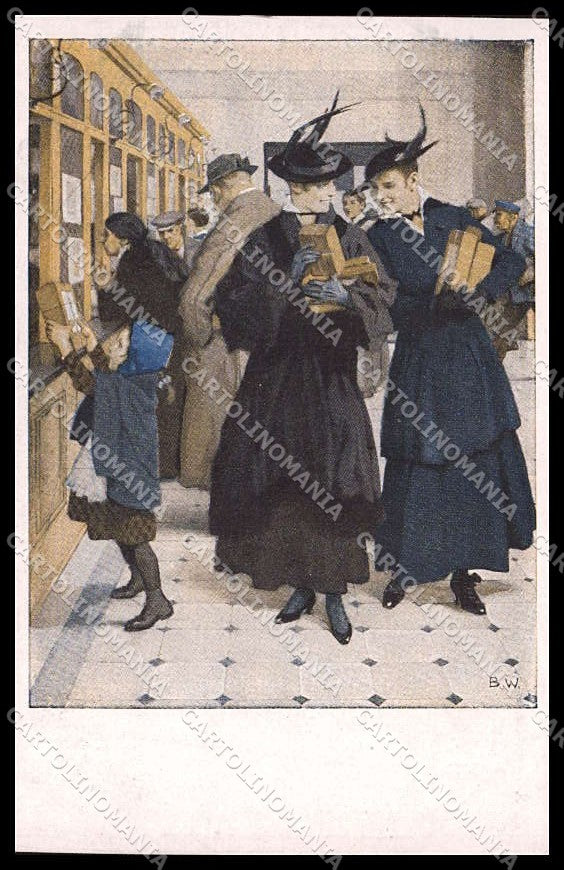 Illustratori Artist Signed B. Wennerberg Fashion Lady serie 15 cartolina ZG7846 – fronte
