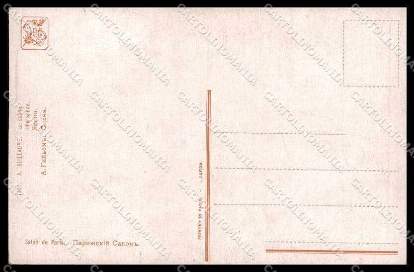Illustratori Artist Signed A. Guillaume Lady Lapina 1387 cartolina ZG7850 – retro
