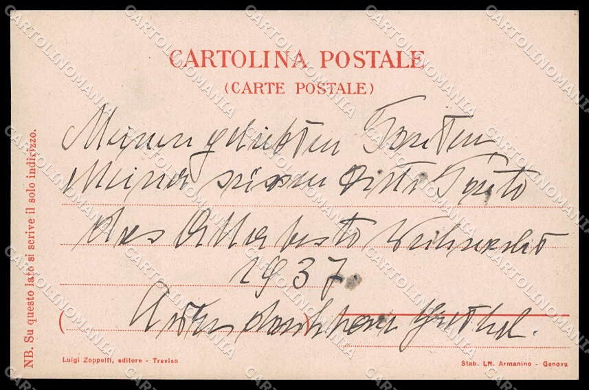 Illustratori Artist Signed Martini Venetia Antiqua Art Nouveau cartolina ZG7852 – retro