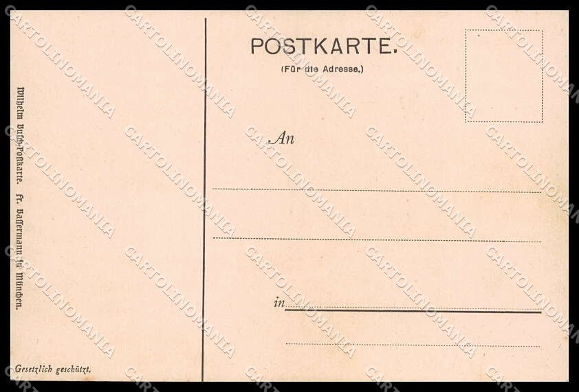 Illustratori Artist Signed Wilhelm Busch Romantic Couple n.20 cartolina ZG7860 – retro
