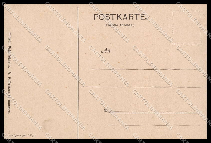 Illustratori Artist Signed Wilhelm Busch Man n.28 cartolina ZG7863 – retro
