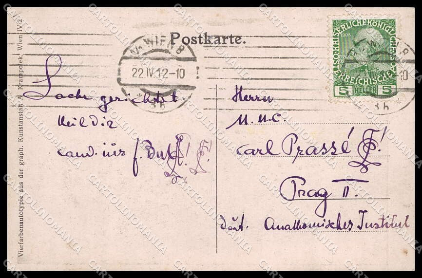 Illustratori Artist Signed Toasting Lady Wiener Bumentag 1912 cartolina ZG7864 – retro