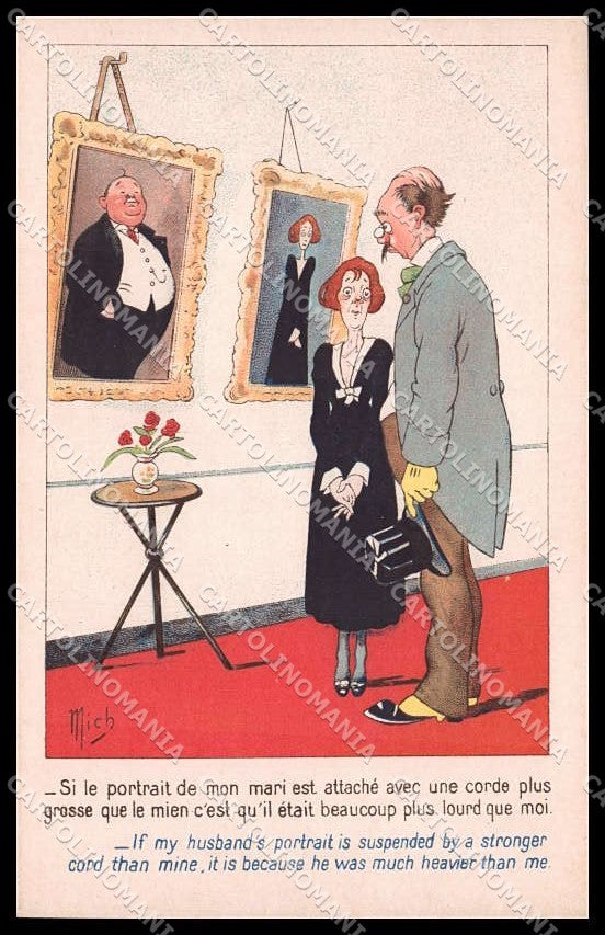 Illustratori Artist Signed Mich Lady Man Serie 7020 cartolina ZG7879 – fronte
