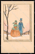 Artist Signed Romantic Couple Hand Painted Ars et Fides Genova 02 pc ZG7881 – fronte