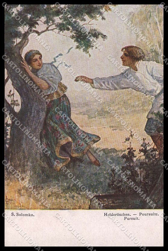 Illustratori Artist Signed Solomko Lady TSN serie 19 cartolina ZG7886 – fronte