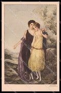 Illustratori Artist Signed P. F. Felix Lady Paris Gravures 2236 cartolina ZG7890 – fronte