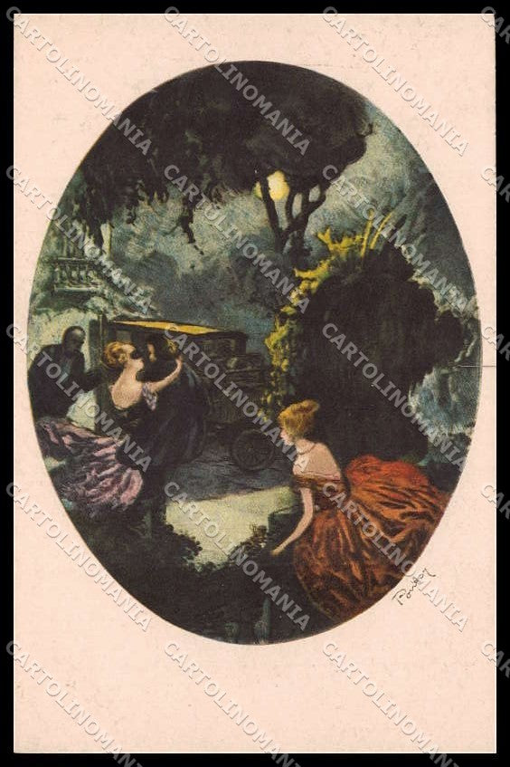 Illustratori Artist Signed Pontoy ? Lady Italien Gravur 1965 cartolina ZG7895 – fronte