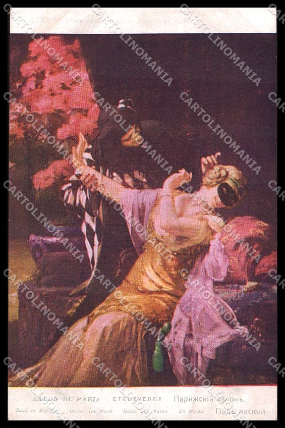 Illustratori Artist Signed D. Etcheverry Lady Salon de Paris 627 pc ZG7898 – fronte