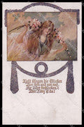 Illustratori Artist Signed Lady Art Nouveau TEARED cartolina ZG7902 – fronte