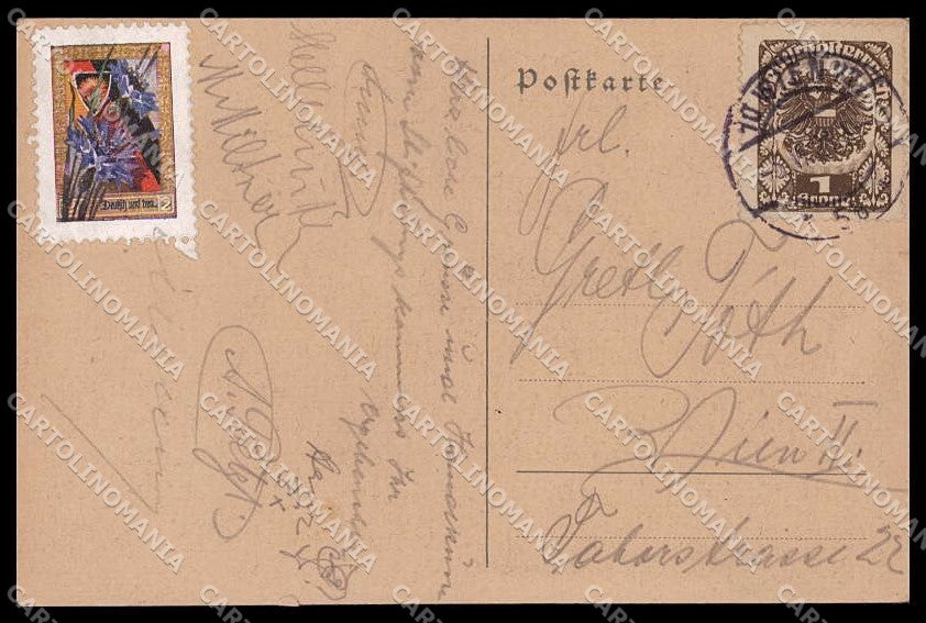 Illustratori Artist Signed Lady Art Nouveau TEARED cartolina ZG7902 – retro