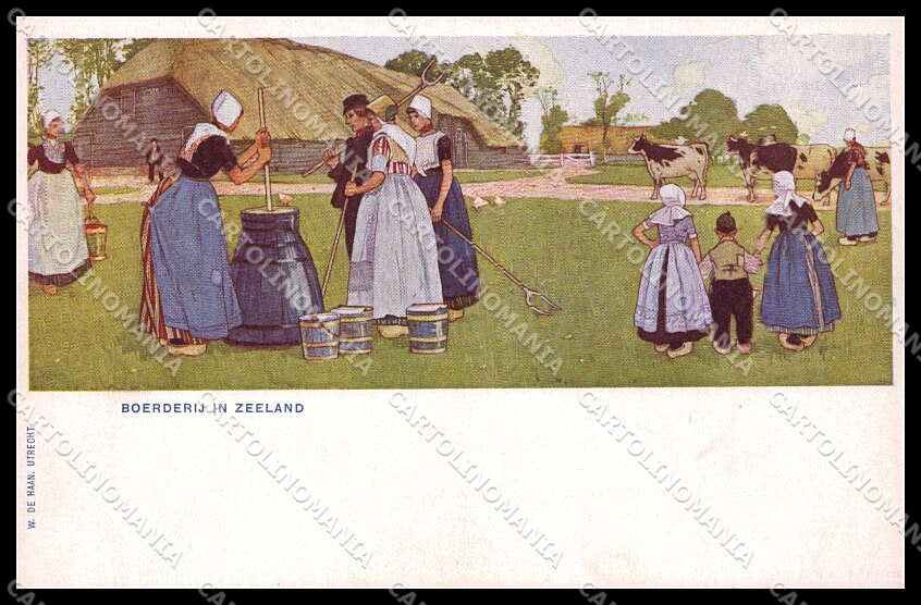 Illustratori Artist Signed Henri Cassiers ? Duch People Zeeland cartolina ZG7912 – fronte