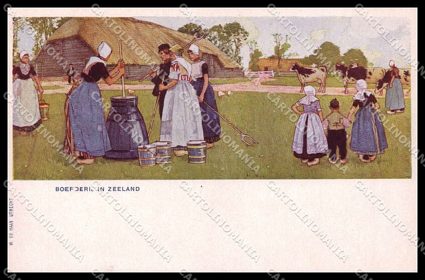 Illustratori Artist Signed Henri Cassiers ? Duch People Zeeland cartolina ZG7913 – fronte