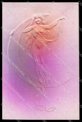 Illustratori Artist Signed Lady Art Nouveau Relief Paper Moon cartolina ZG7920 – fronte