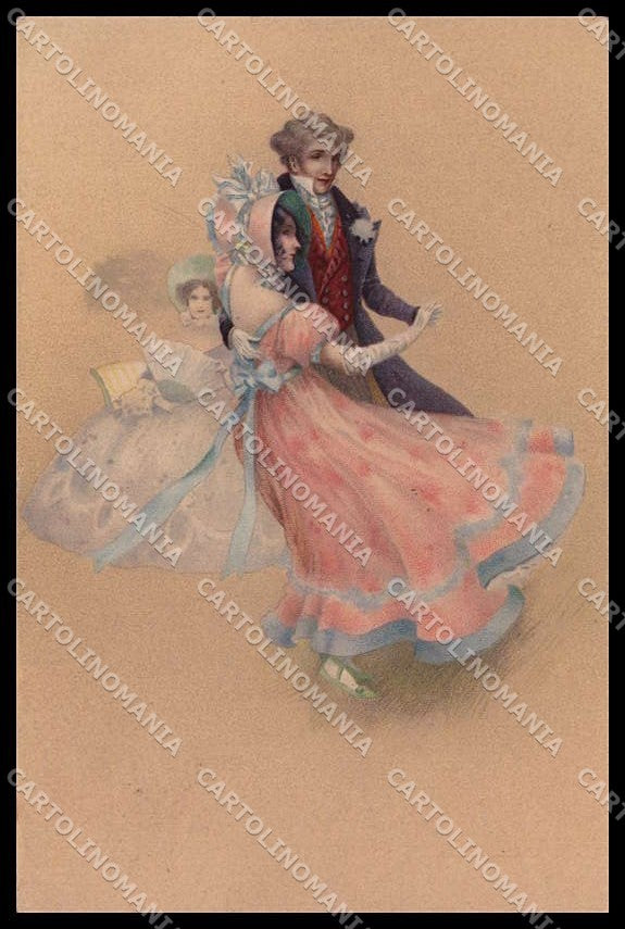 Illustratori Artist Signed Dancing Couple Dondorf serie 180 cartolina ZG7924 – fronte