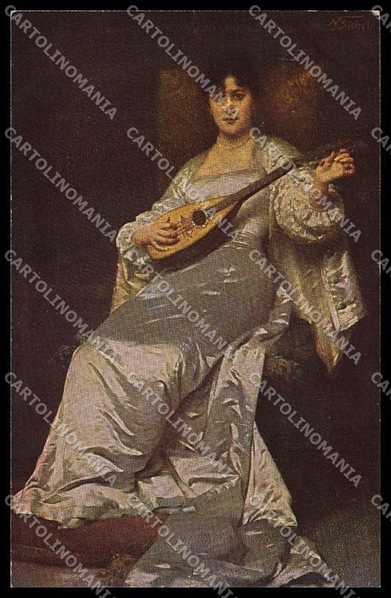 Illustratori Artist Signed N. Sichel Lady Akkord serie 31 cartolina ZG7940 – fronte